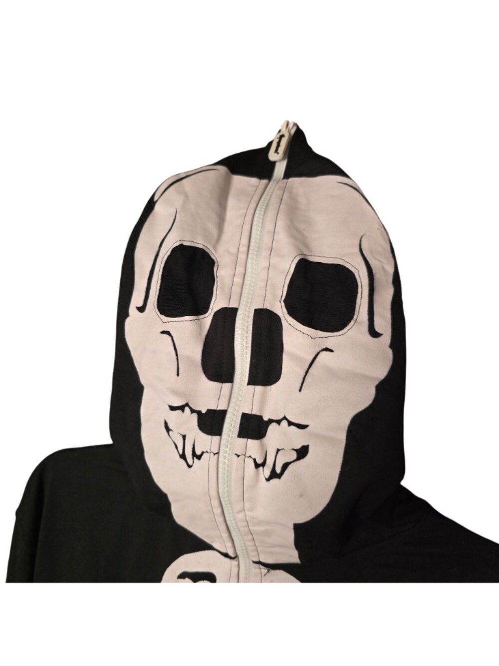 Tipsy Elves Skeleton Costume Jumpsuit XL Full Zip Face Mask Halloween Suit NWOT - Picture 2 of 9